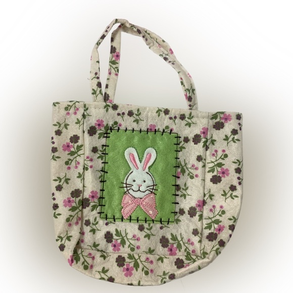 New Toddler Size Cloth Easter Baskets set 6🐰Appliqued Felt Easter designs 🐑 - Picture 3 of 8